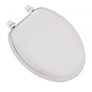 TAPA INODORO MADERA ELONGADA BLANCA